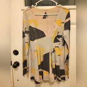 Seneca Rising Cream and Blue Tunic